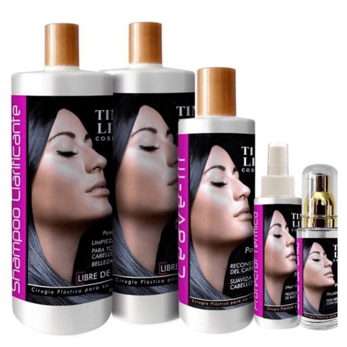 ★ 5 STEP HAIR SURGERY KIT ★ | Shampoo , Surgery, Leave In, Thermal Protective Spray and Shine Drops - AMOSTIMELINE