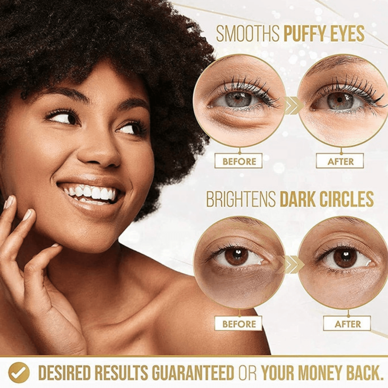 Máscaras de ojos de oro de 24 quilates para ojeras e hinchazón (12 pares) con colágeno, aloe vera y ácido hialurónico, parches antienvejecimiento debajo de los ojos para ojeras e hinchazón, reduce las arrugas. - AMOSTIMELINE