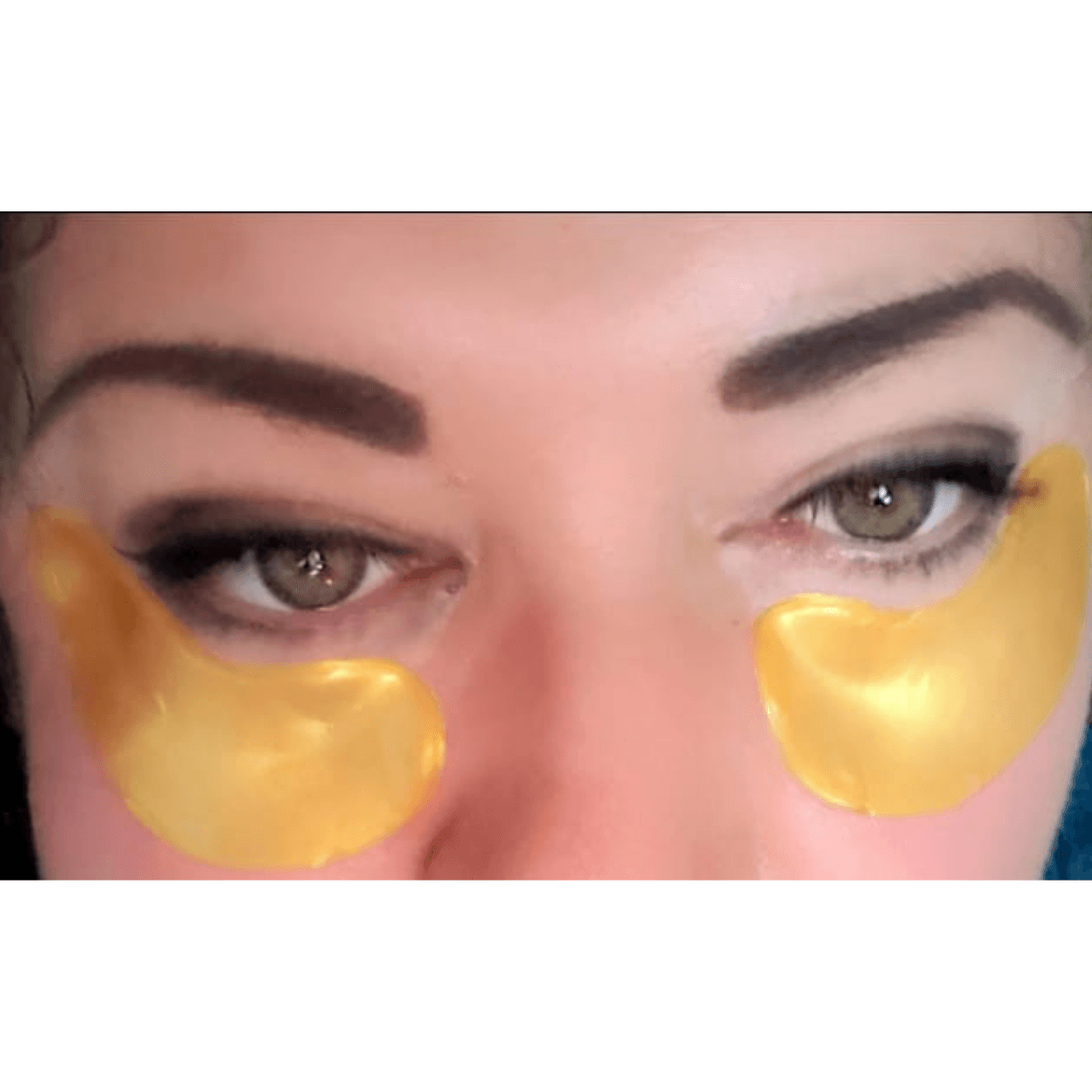 Máscaras de ojos de oro de 24 quilates para ojeras e hinchazón (12 pares) con colágeno, aloe vera y ácido hialurónico, parches antienvejecimiento debajo de los ojos para ojeras e hinchazón, reduce las arrugas. - AMOSTIMELINE