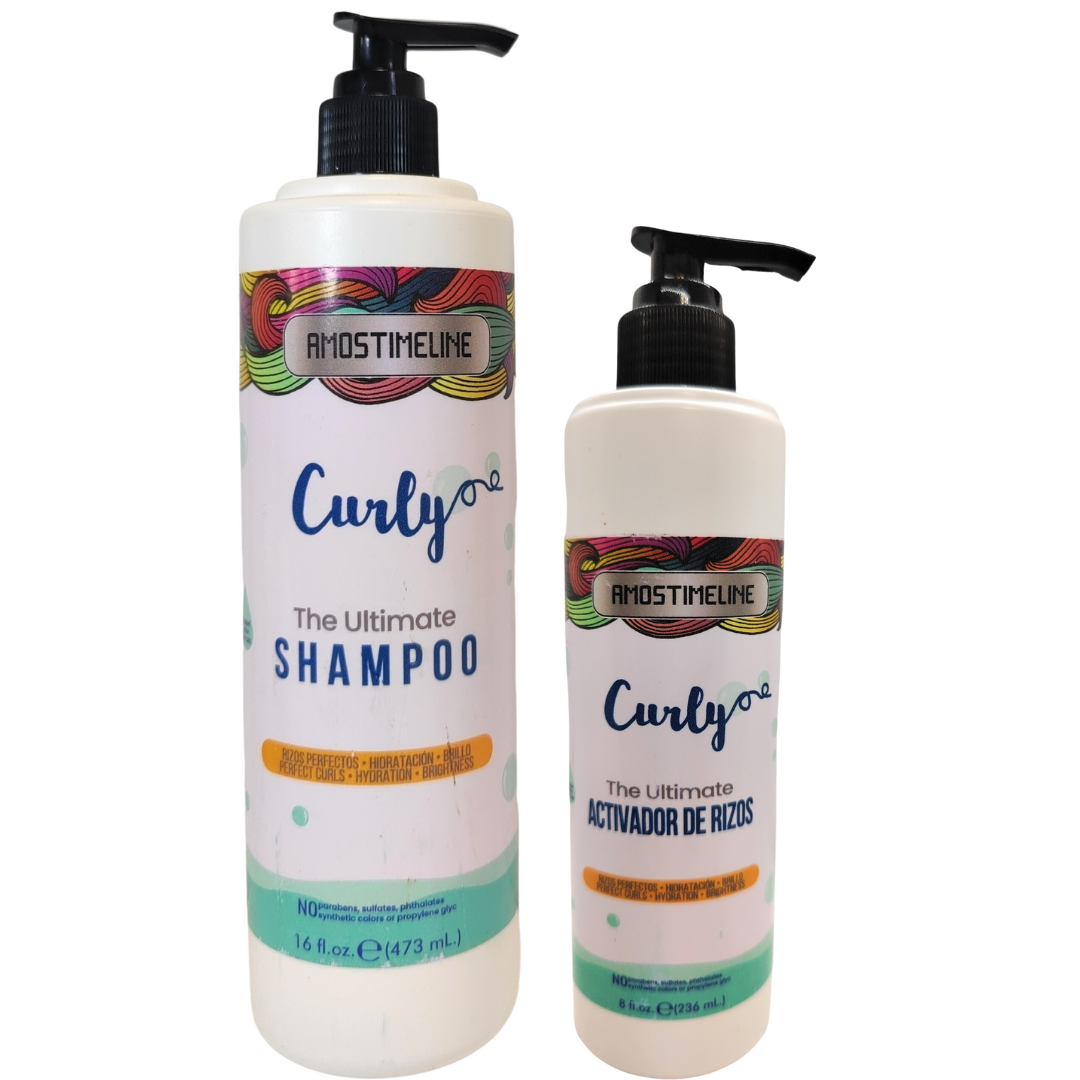 Moisturizing shampoo and activator for curly hair