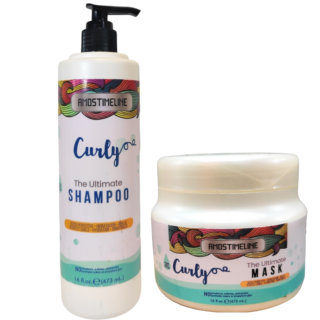 Moisturizing shampoo and mask for curly hair