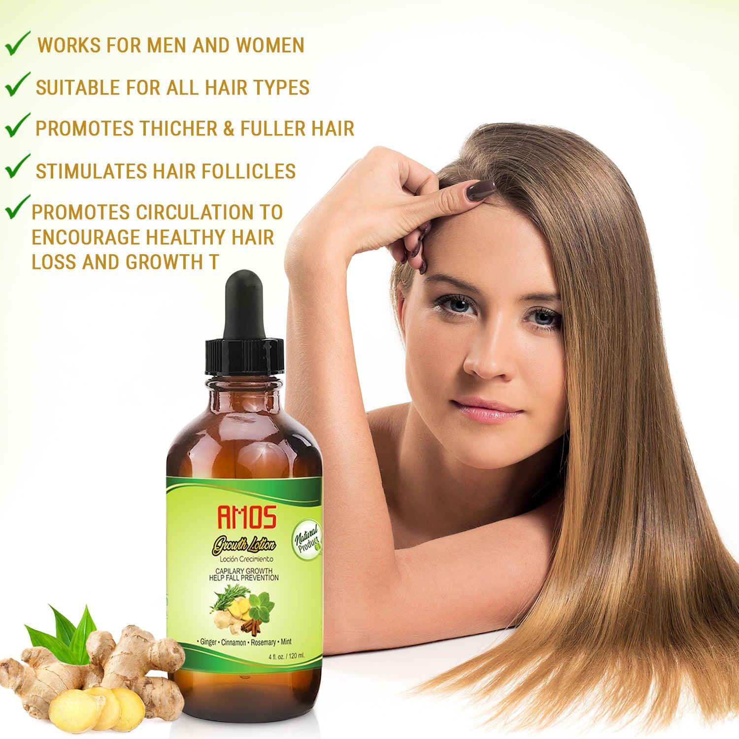AMOSTIMELINE Anti-pérdida de cabello (4 onzas) Loción natural de aceite para el cuero cabelludo y el fortalecimiento del cabello de menta de romero, suero para el cabello seco dañado, estimula el cremiento de cabelllo