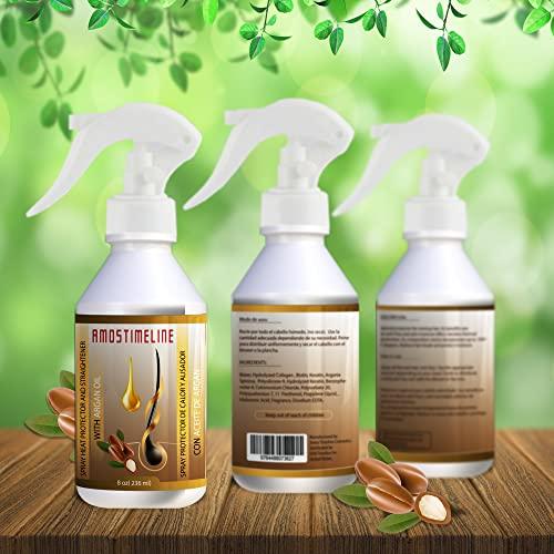 Heat Protector Spray for Hair Straightening 8oz(226 ml)- - AMOSTIMELINE